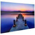 thumbnail image 6 of Northlight LED Lighted Flickering Sunset Boat Dock Canvas Wall Art - 15.75" x 23.5", 6 of 9