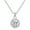 White, variant on Guodhu Rose Gold Pendant Necklace | Halo Silver Necklaces with Round Cut Cubic Zirconia, Fashion Necklaces For Women, Hypoallergenic Jewelry Necklaces for Women