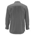 thumbnail image 2 of Men's Guayabera Long Sleeve Button Up Cuban Beach Casual Embroidered Dress Shirt (Charcoal, L), 2 of 3