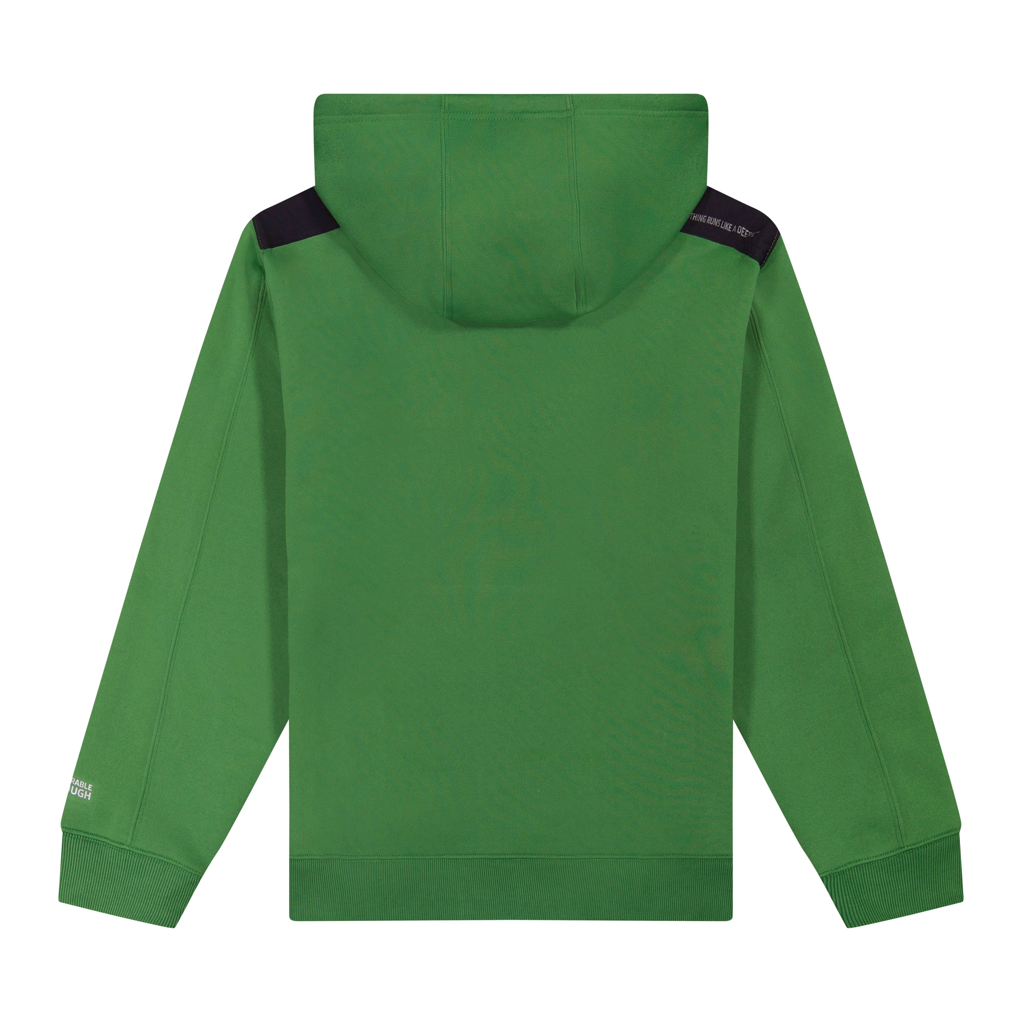 John Deere Men’s Reinforced Pull Over Fleece Hoodie With Nylon Trim, Sizes S-3XL