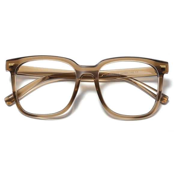Gafas PANNER con bloqueo de luz azul, cuadradas, de gran tamaño, color marrón