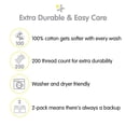 thumbnail image 6 of BreathableBaby All-in-One Fitted Sheet & Waterproof Cover for Crib Mattresses, 2-Pack, White, 6 of 7