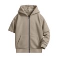 thumbnail image 4 of Besolor Teen Kids Girls Clothes Sweatshirts Casual Removable Long Sleeve Hoodies Fall Winter Oversized Fleece Jackets with Pocket(15-16 Years,Khaki), 4 of 7