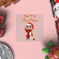thumbnail image 4 of Merry Christmas Cavalier King Charles Spaniel Enjoys Woofmas Winter Xmas Holiday Cutout Transfer Sticker Dog Lover Gifts Transparent Decal Art Decor - 02022, 4 of 5