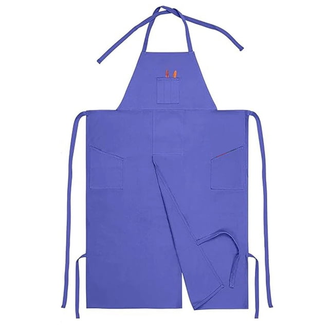Naiovety Delantal de pierna dividida, delantal de cerámica, de bolsillo, impermeable, apto para máquina. Para entusiastas del trabajo en Cubiertas para muebles de jardín Púrpura