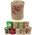 thumbnail image 2 of 6.56ft Christmas Burlap Ribbon Decorative Burlap Ribbon Roll Jute Burlap Roll, 2 of 2