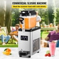 thumbnail image 3 of KFFKFF Commercial Slushy Machine, 6L/1.6 Gallons 25 Cups Single-Bowl, 705W 110V, Stainless Steel Margarita Smoothie Frozen Drink Maker, Slushie Machine for Supermarkets Cafes Restaurants, 3 of 9