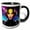 Black/White, variant on 3drose, Chic Alien Astronaut Woman in Space Suit. a Galaxy in the Background, 15oz Mug