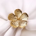 thumbnail image 1 of Anillo de servilleta con flor pintada de blanco Hebilla de servilleta con planta de flor de aceite blanco Anillo de servilleta con flor de cinco pétalos en color ciruela, 1 of 1