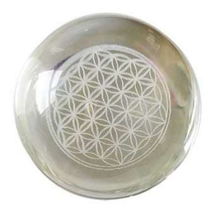 Crystal Ball 55mm Flower of Life Focus Your Scrying Search For Wisdom Divination Spirit Communication