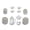 White, variant on Mini Ceramic Tea Set Perfect Play Toy For Kids - Miniature Food For Children Cups Plates Dishes Tea Cups Cup set 1/12 set tiny garden For cups miniature dollhou house mini set garden For simul