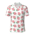 thumbnail image 2 of Daiia Strawberry Pattern Men’s Polo Shirts,Solid Deck Shirt,Classic Fit, Breathable Cotton Polo for Casual and Sport Wear-X-Large, 2 of 7