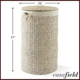 thumbnail image 7 of Casafield Round Laundry Hamper with Lid and Removable Liner Bag - Whitewash, Woven Water Hyacinth Laundry Basket for Clothes, 7 of 7