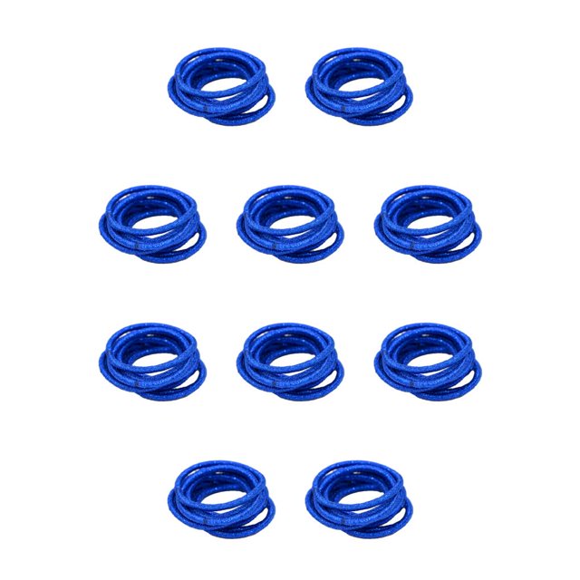 Qarigey 10 piezas de bandas para el cabello Topknot soporte universal decorativo ajustable sin costuras para mujeres accesorios de estilo azul azul real 10Conjunto