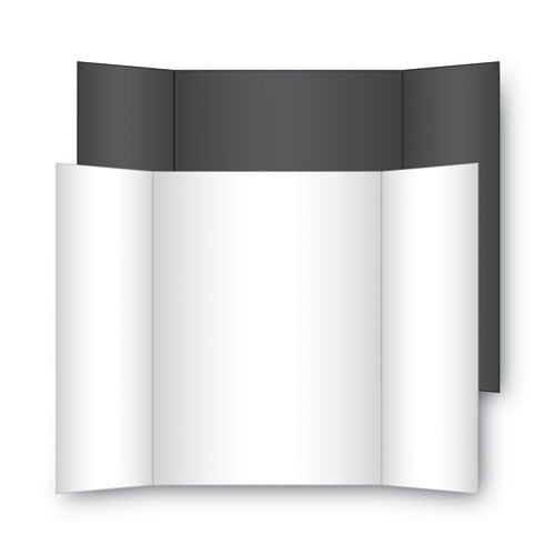 Two Cool Tri-Fold Poster Board, 36 X 48, Black/white, 6/carton | Bundle of 10 Cartons