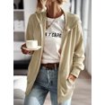 thumbnail image 2 of REDHOTYPE Women's Button Long Sleeve Brushed Jacket Coats with Pockets, 2 of 8