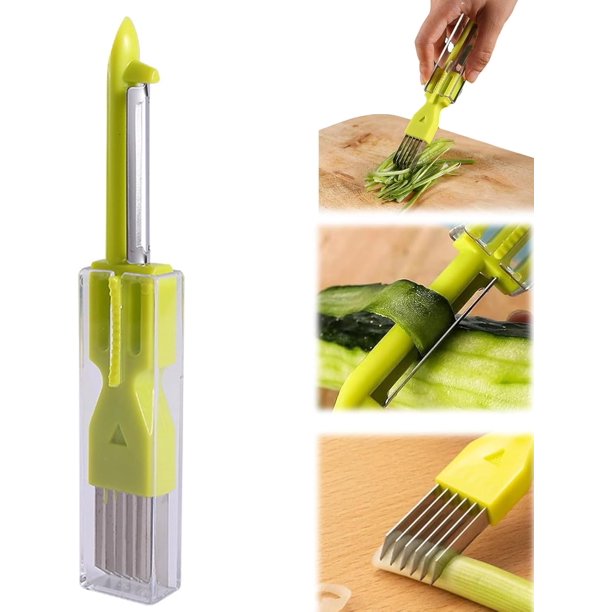 Cuchillo 3 en 1 xinyu acero inoxidable para cortar cebollas verdes pelador multifuncional