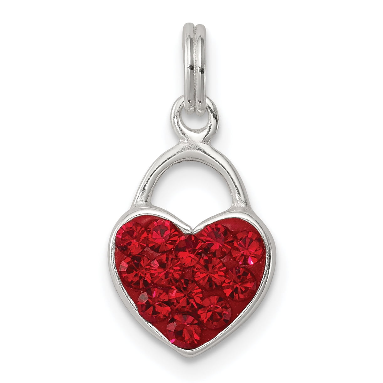 Lex /& Lu Sterling Silver Heart w//Enameled Ladybug 10mm Locket-Prime