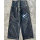 thumbnail image 1 of Pantalones vaqueros holgados Retro de Hip-hop americano para mujer, pantalones de pierna ancha de cintura alta Y2K Harajuku, pantalones góticos de calle para hombre, nuevo, 2024, 1 of 5