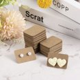 thumbnail image 5 of Uxcell Earring Display Cards, 500 Pack Paper Earring Holder Blank Tags Rectangle Cardboard Style 2, Brown, 5 of 5