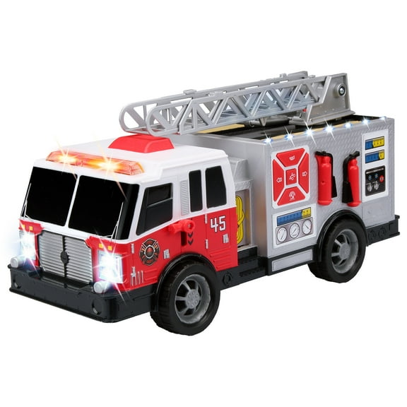 Kid Galaxy - City Worker Fire Truck Vehicle Featuring Lights and Sounds
