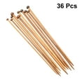 thumbnail image 2 of Lanytaeo 36 Pcs 35cm Bamboo Knitting Needles Set Single Pointed Knitting Needles Handmade Long Sweater Straight Needle Kit for DIY Sewing, 2 of 8