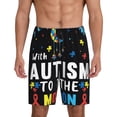 thumbnail image 1 of Fotbe I Love With Autism To The Moon And Back Pantalones Cortos de Pijama para Hombre, Ropa de Dormir, Pantalones de Pijama Cortos para Hombre-Small, 1 of 6