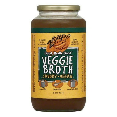 Veggie Stock - Zoup Veggie Broth, 31 Oz (Pack of 6)