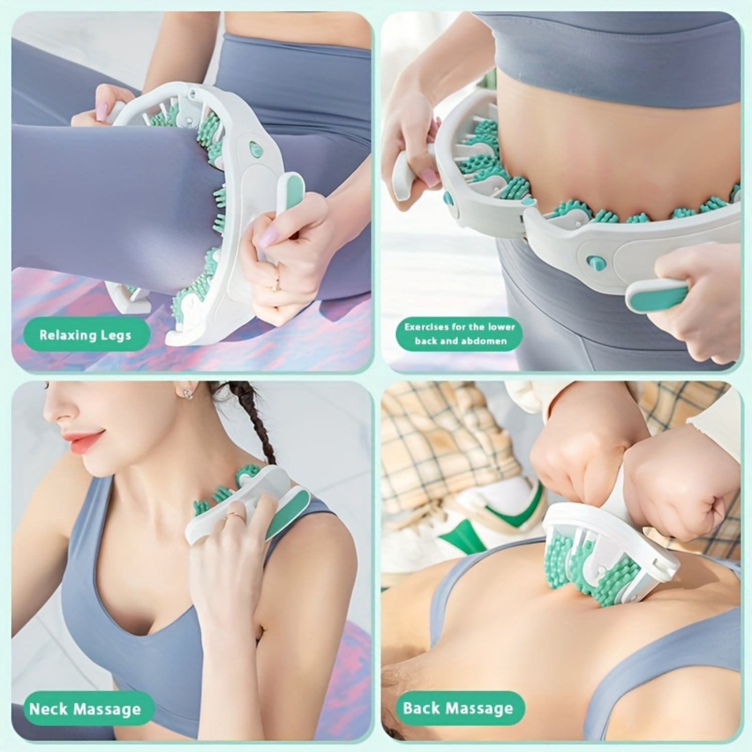 Nuvrek Deep Tissue Anti Cellulite Massage Roller for Fatigue Relief, Green