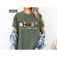 thumbnail image 4 of Yoofine Adult Just a Spooky Corgi Halloween Dog Garment-Dyed T-Shirt, 4 of 7