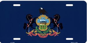 Pennsylvania Flag License Plate Frame