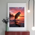 thumbnail image 2 of Diamond Art Kits for Adults - 5d Sunset Jumping Fish Reflection Diamond Painting for Adults, Diamond Art for Adults Beginners, Diamond Painting Kits for Adults for Home Wall Decor, 2 of 7