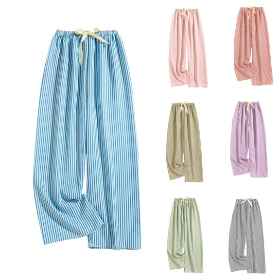 Bixock Women Fall and Winter Clothes,Women Casual Pants,Women's Elastic Waist Leisure Home Furnishings Printed Pants