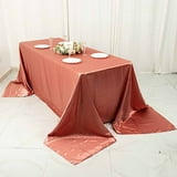 BalsaCircle 90" x 132" Satin Rectangular Tablecloth Cinnamon Rose - Walmart.com