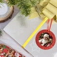 thumbnail image 6 of Wrapables Christmas Holiday Glittery Felt Photo Frame Ornaments (Set of 12), Red and Silver Circle, 6 of 6