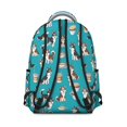 thumbnail image 3 of Husky and Coffee Blue Pattern Backpack for School, Cute School Bag with Adjustable Shoulder Straps and Padded Back, 15.3"x11"x7.1", 3 of 5