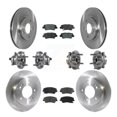 thumbnail image 1 of Transit Auto Front Rear Hub Bearings Assembly Disc Brake Rotors and Semi-Metallic Pads Kit (10Pc) for Car Hyundai Ioniq Kia Niro - Left Right Side (Driver Passenger) KBB-122680, 1 of 11