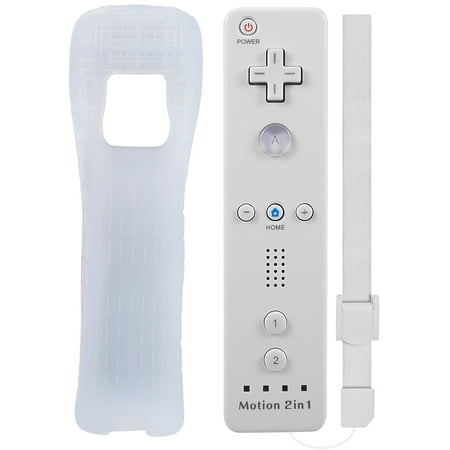 Luxmo Wii Remote Controller Motion Plus for Wii/Wii U Console Video Games with Silicone Case and Wrist Strap