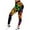 Green, variant on Women's Carnival Feather Print Lifting Casual Leggings Colorful Tight Pants for Everyday Comfort XL Black