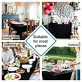 thumbnail image 2 of DWCN Black Rectangle Tablecloth - 54 x 80 Inch - Waterproof & Wrinkle Resistant Washable Fabric Table Cloth for Dining, Party and Outdoor use, 2 of 6