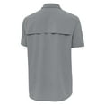 thumbnail image 3 of Men's Antigua Gray Boston College Eagles Activate Woven Short Sleeve Button-Up Shirt, 3 of 3