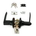 thumbnail image 5 of Villar Home Designs Door Lever Lara Black Keyed 6 Pack, 5 of 8