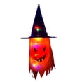thumbnail image 2 of Cadena de luces LED, colgante de Halloween, fantasma iluminado, decoración colgante de Halloween, sombreros LED de bruja, acabado de lujo, 2 of 8
