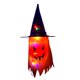 thumbnail image 1 of Sombreros de bruja fantasma iluminados para colgar en Halloween, cadena de luces LED, decoración colgante para Halloween, árbol exterior, porche y patio, 1 of 10