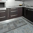 thumbnail image 2 of Ottomanson Jardin Boxes Design 2x5 Non Shedding Indoor Runner Rug, 2' x 5', Gray, 2 of 8