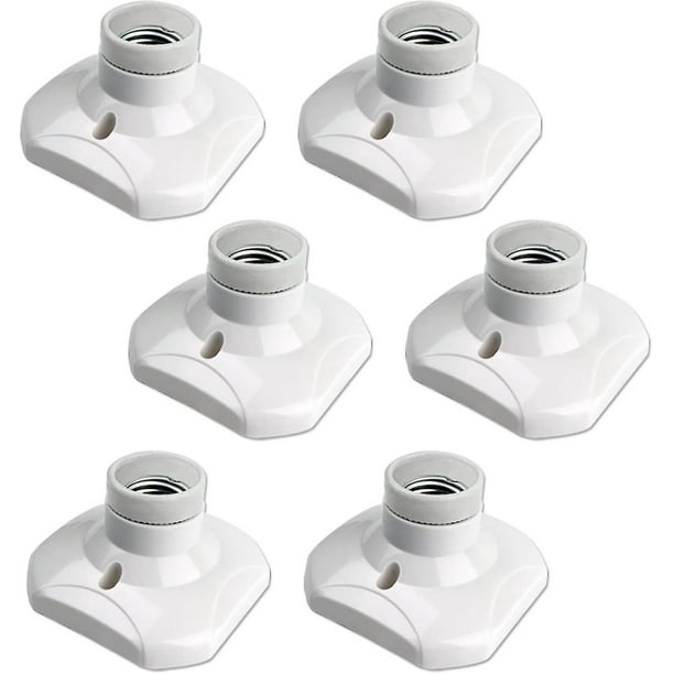 Light Bulb Socket E27 Screw Mount Ceiling Light Socket for Indoor Wall Lamp AC 230V E27 LED Bulb Holder Plastic Base E27 Socket for Garage Workshop Walmart en linea