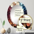 thumbnail image 3 of Designart "Bold symmetry Dots" Modern Round Wall Mirror - Abstract Oval Printed Decorative Oversized Mirror - Multiple Color Options, 3 of 4