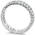 thumbnail image 3 of Pompeii 2ct Double Row Diamond Eternity Ring 14K White Gold (H/I,I1-I2), 3 of 3