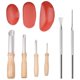 thumbnail image 1 of 9PCS Clay Sculpting Tools Wooden Handle Pottery Carving Tool Kit Pottery Clay Trimming Tools, 1 of 5