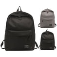 thumbnail image 4 of Classic Unisex Backpack for College Travel, Durable Water Resistant Canvas Daypack with Ergonomic Padded Straps, Versatile Storage for Work Commuting Weekend Getaways,Black, 4 of 5